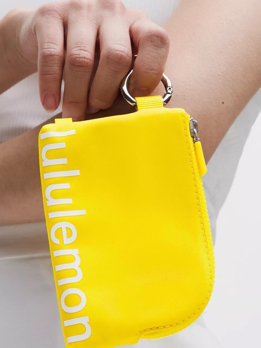 Lululemon Clippable Card Pouch- Maize Yellow/Graphite Grey